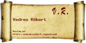 Vedres Róbert névjegykártya