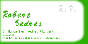 robert vedres business card